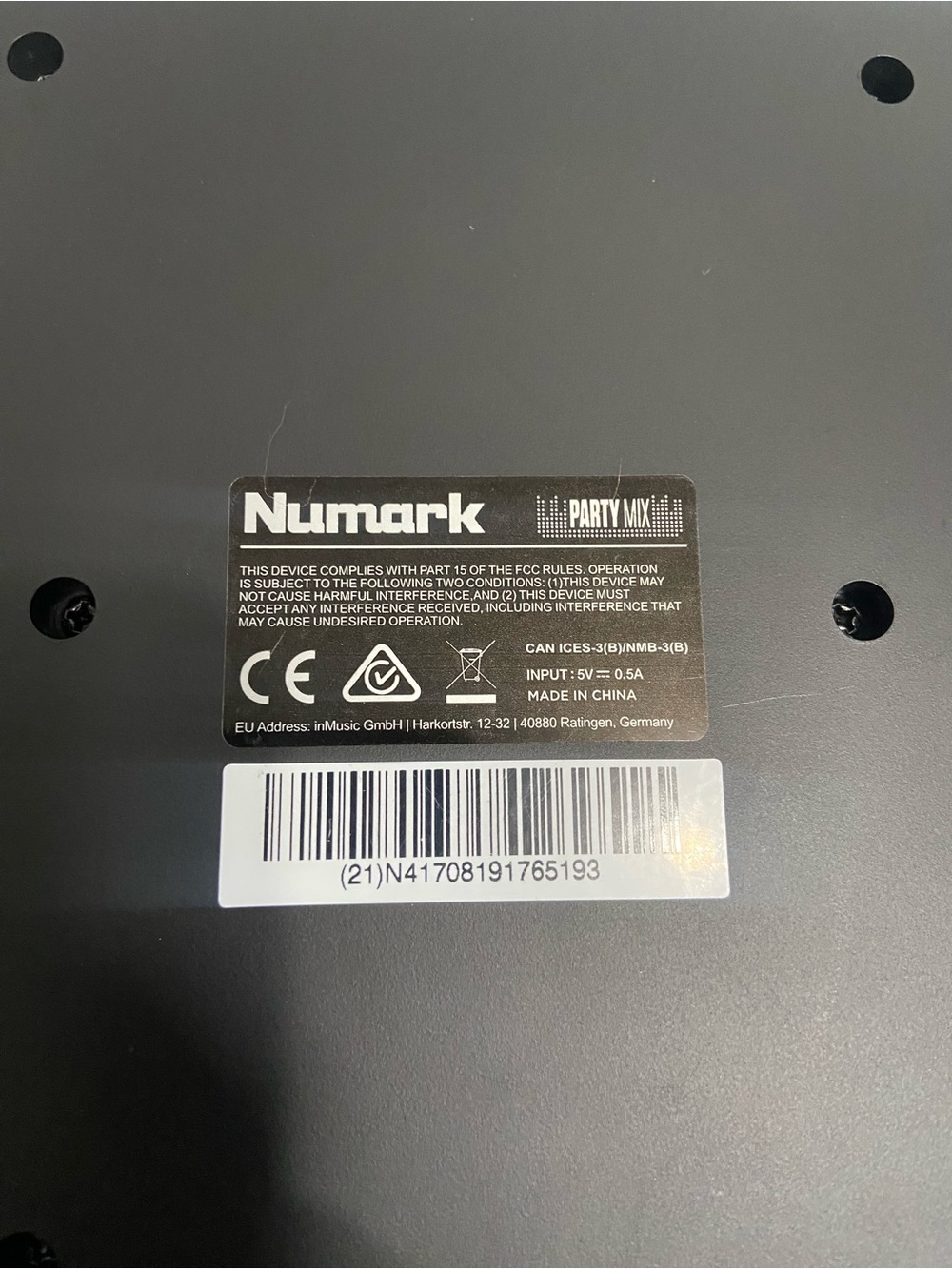 Numark Party Mix 2 Channel DJ Controller Built In LED Light Show USB Tested - Picture 5 of 8